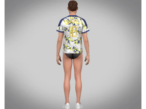 Soccer Sports Printed Jersey Player-10 3D Model
