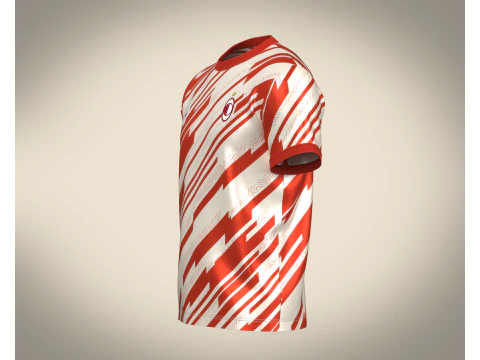 Soccer Sports Red Jersey Player 11 3D Model