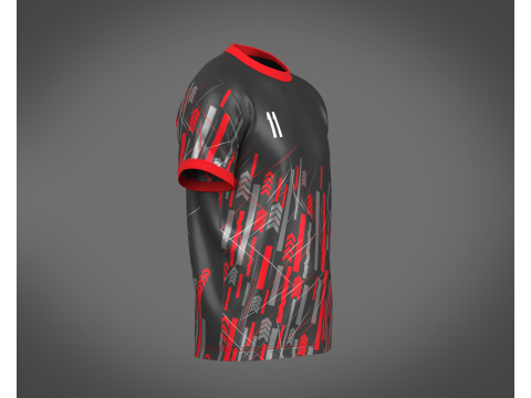Soccer Sports Red Jersey Player-11 3D Model