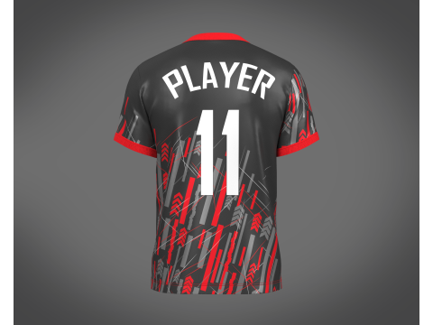 Soccer Sports Red Jersey Player-11 3D Model