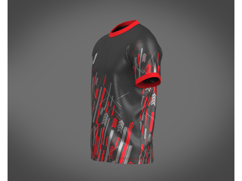 Soccer Sports Red Jersey Player-11 3D Model