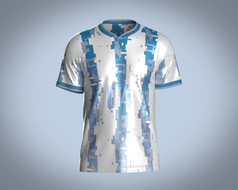 Soccer White Sports Jersey - 04 Modelo 3D .c4d .max .obj .3ds .fbx .stl .blend 