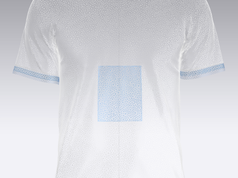 Soccer White Sports Jersey - 04 Modelo 3D