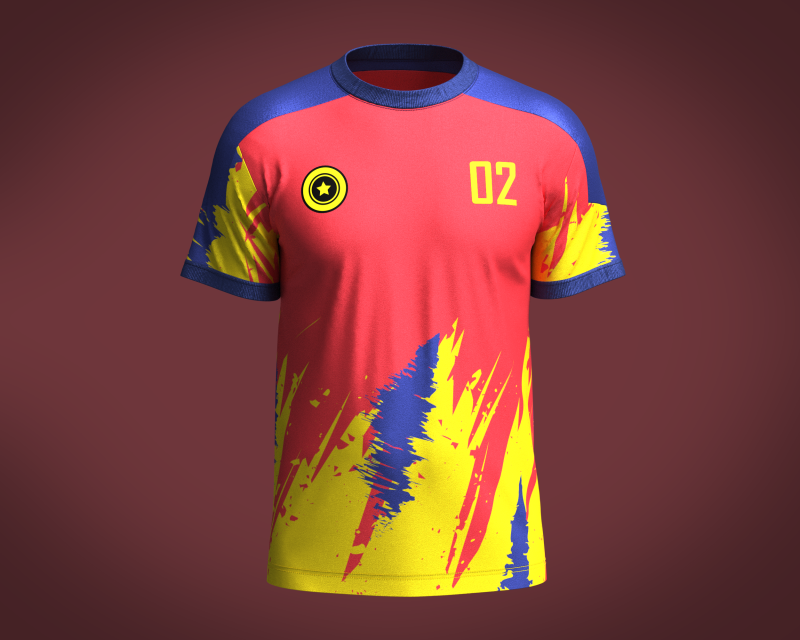 Soccer Third Jersey Player-02 3D Model .c4d .max .obj .3ds .fbx .stl .blend 