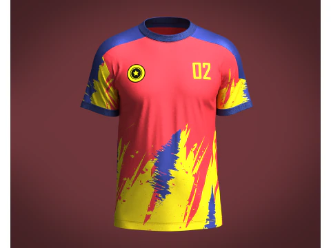 Soccer Third Jersey Player-02 3D Model