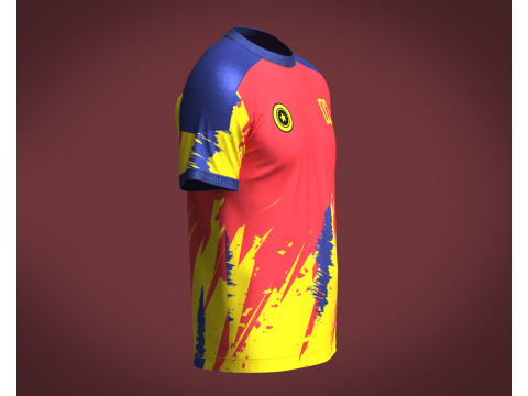 Soccer Third Jersey Player-02 3D Model