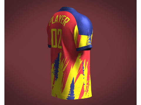 Soccer Third Jersey Player-02 3D Model