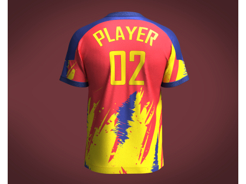 Soccer Third Jersey Player-02 3D Model