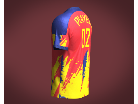 Soccer Third Jersey Player-02 3D Model