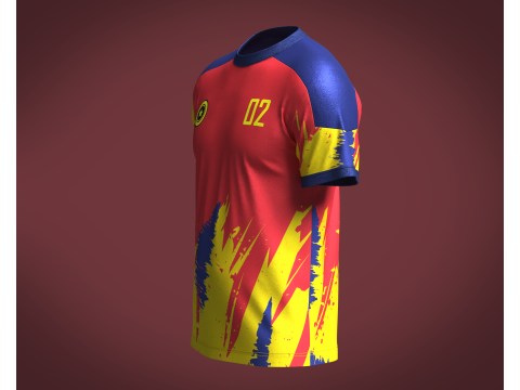 Soccer Third Jersey Player-02 3D Model