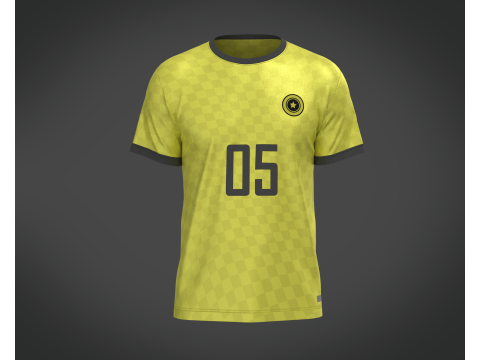 Soccer Yellow Jersey Player-05 Modello 3D