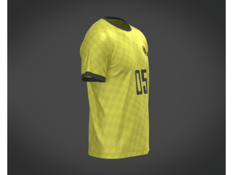 Soccer Yellow Jersey Player-05 Modello 3D