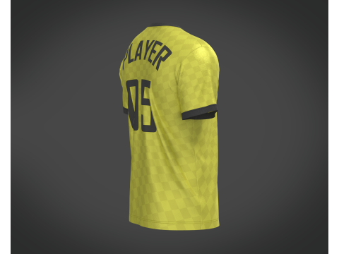 Soccer Yellow Jersey Player-05 Modello 3D