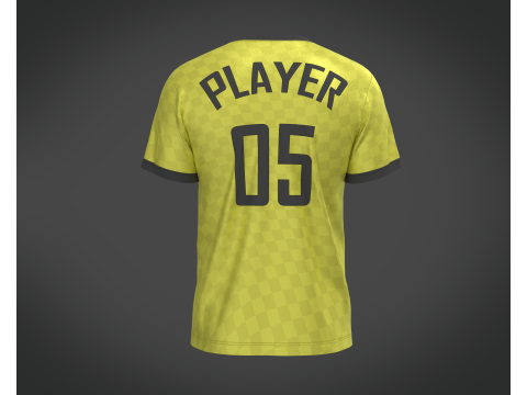 Soccer Yellow Jersey Player-05 Modello 3D
