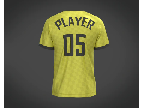 Soccer Yellow Jersey Player-05 3D Model