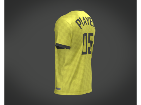 Soccer Yellow Jersey Player-05 Modello 3D