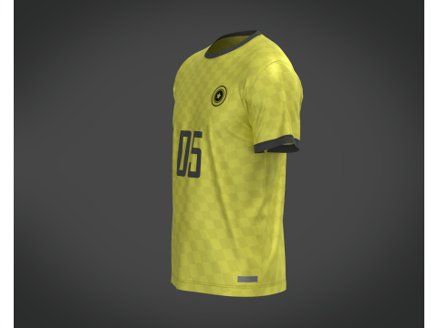 Soccer Yellow Jersey Player-05 Modello 3D