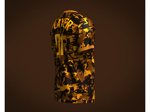 Soccer Yellow Jersey Player-01 V2 3D Model