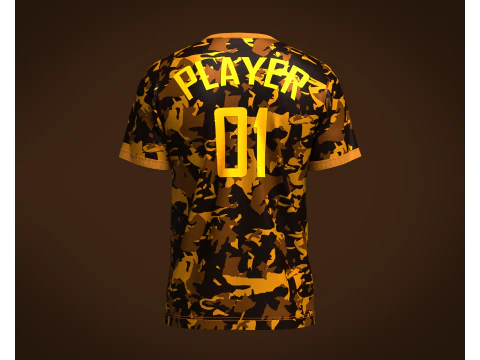 Soccer Yellow Jersey Player-01 V2 3D Model