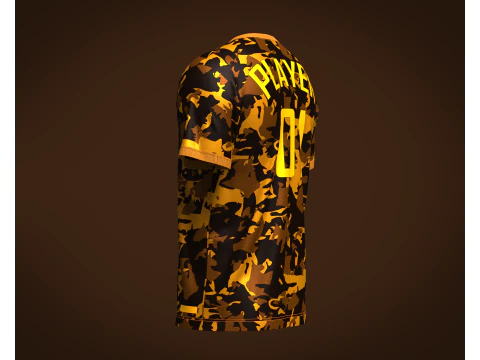 Soccer Yellow Jersey Player-01 V2 3D Model
