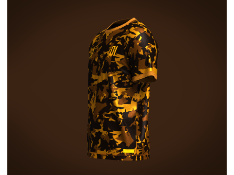 Soccer Yellow Jersey Player-01 V2 3D Model