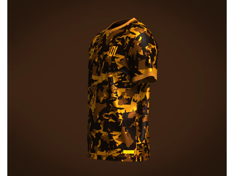 Soccer Yellow Jersey Player-01 V2 3D Model