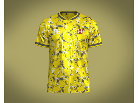Soccer Yellow jersey Player-06 3D Model