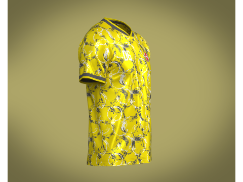 Soccer Yellow jersey Player-06 3D 模型