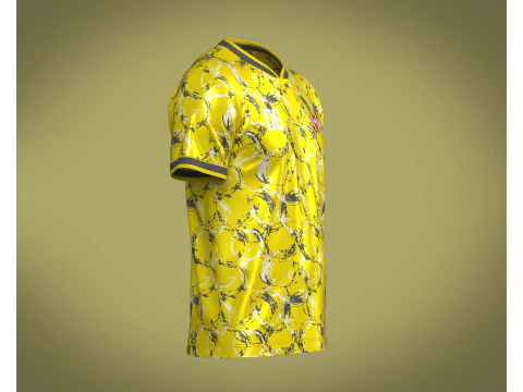Soccer Yellow jersey Player-06 3D Model