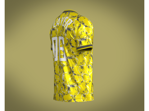 Soccer Yellow jersey Player-06 3D 模型