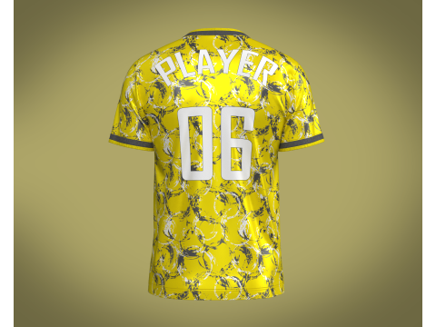 Soccer Yellow jersey Player-06 3D 模型