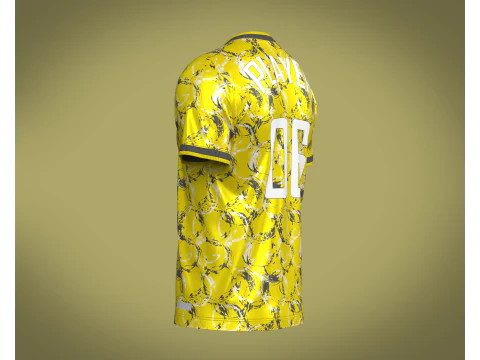 Soccer Yellow jersey Player-06 3D Model