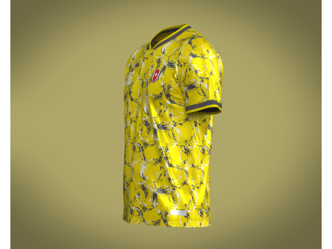 Soccer Yellow jersey Player-06 3D 模型