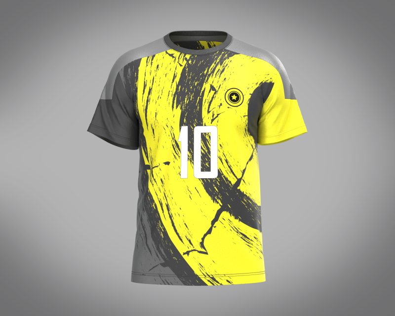 Soccer Yellow Jersey Player-10 3D Model .c4d .max .obj .3ds .fbx .stl .blend 