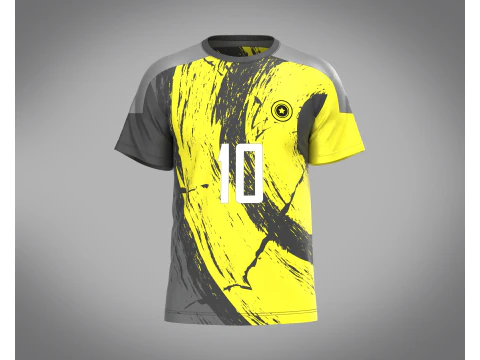 Soccer Yellow Jersey Player-10 3D Model