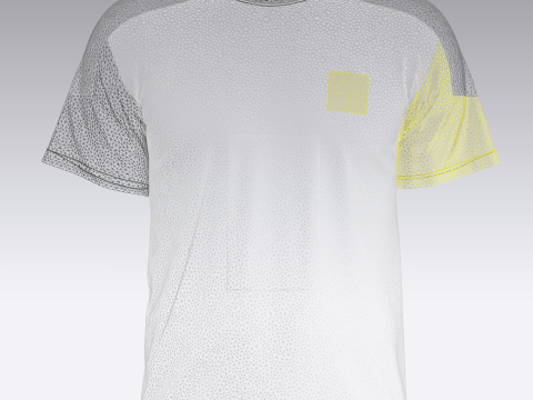 Soccer Yellow Jersey Player-10 3D Model