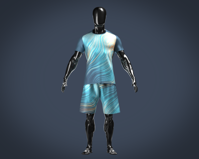 Sports Jersey With Short Pant Model 3D .c4d .max .obj .3ds .fbx .stl .blend