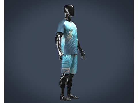 Sports Jersey With Short Pant Model 3D