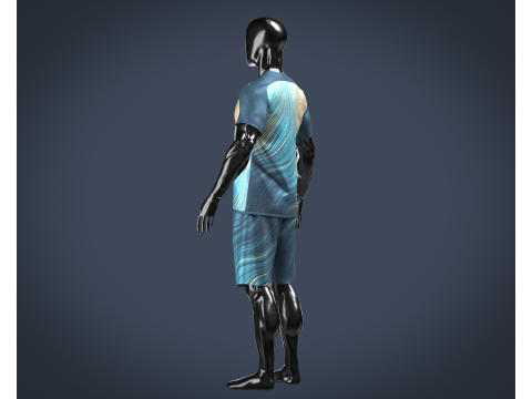 Sports Jersey With Short Pant Model 3D