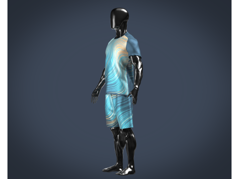 Sports Jersey With Short Pant Model 3D