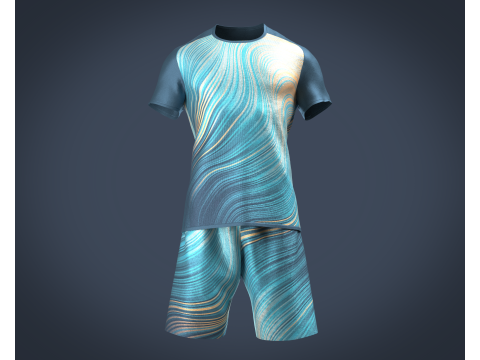 Sports Jersey With Short Pant Model 3D