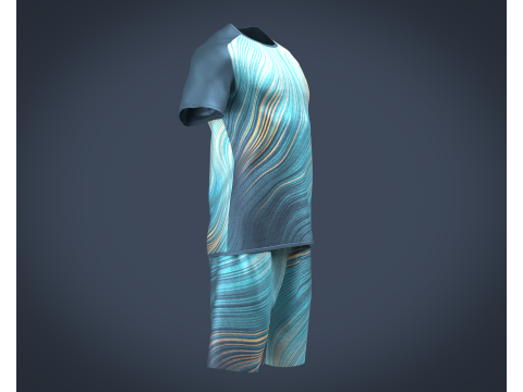 Sports Jersey With Short Pant Model 3D