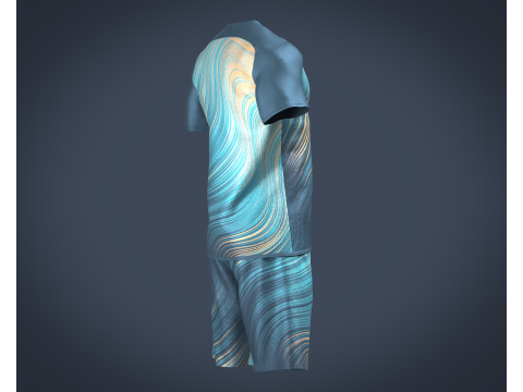 Sports Jersey With Short Pant Model 3D