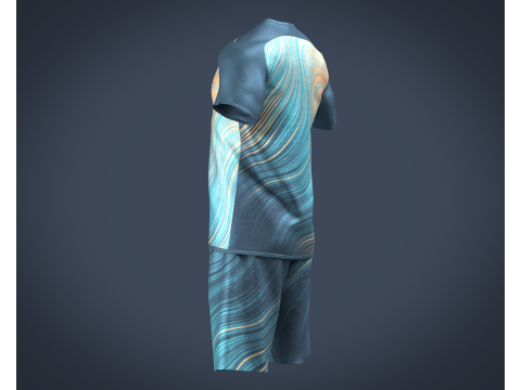 Sports Jersey With Short Pant Model 3D