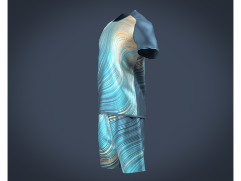 Sports Jersey With Short Pant Model 3D