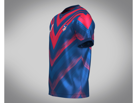 Soccer Red And Blue Football Jersey Player 11 3D-Modell