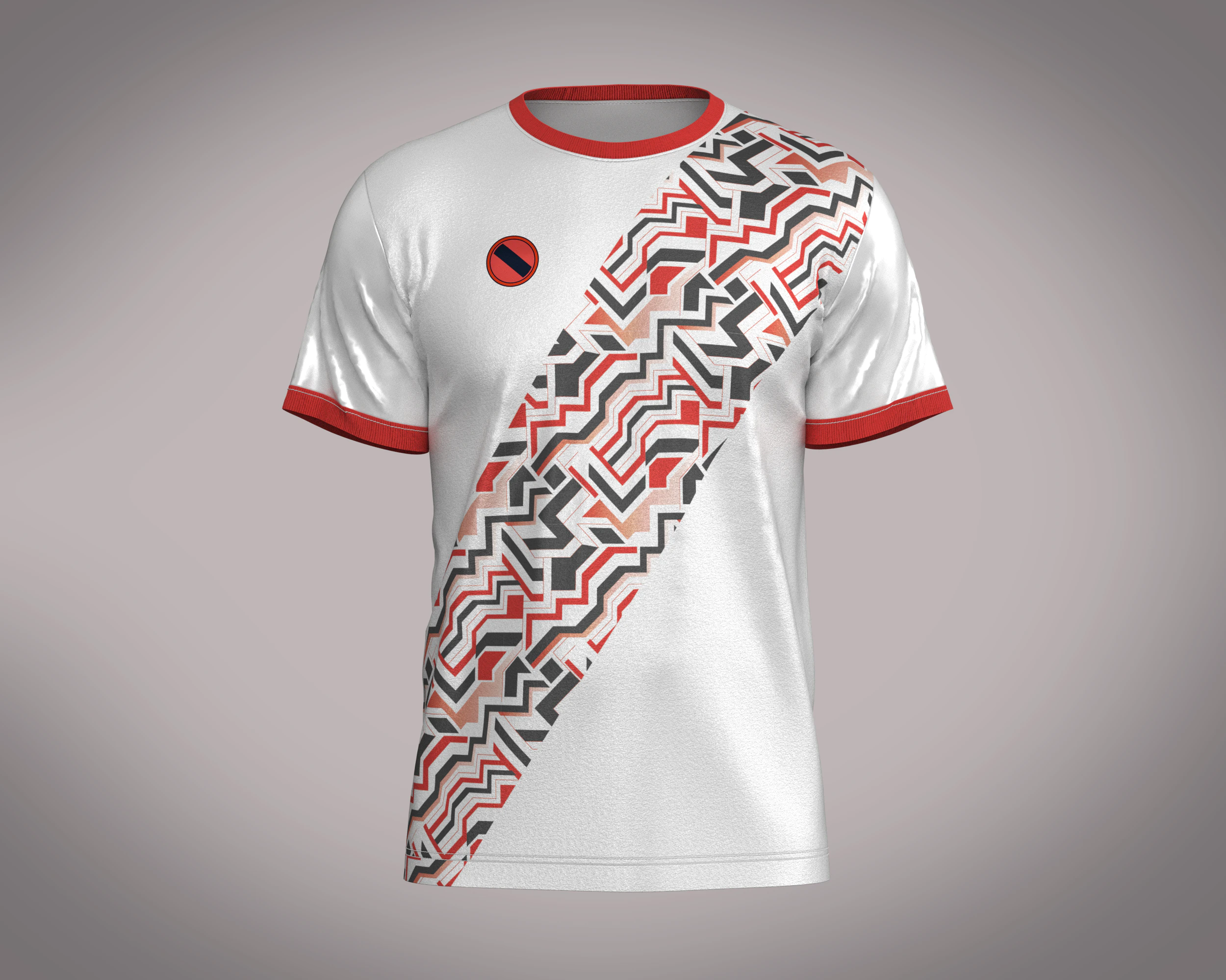 Soccer Red And White Jersey Player-11 3D Model .c4d .max .obj .3ds .fbx .stl .blend 