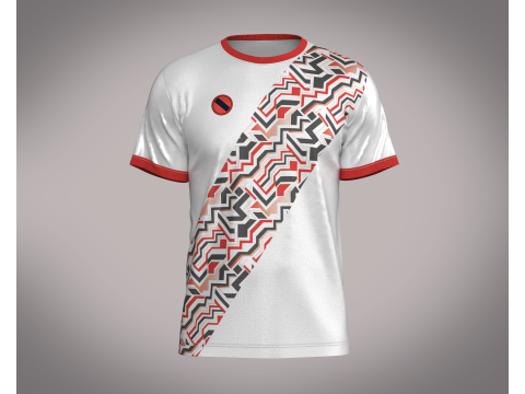 Soccer Red And White Jersey Player-11 3D Model