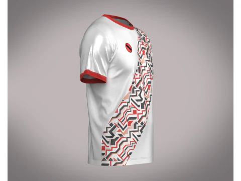 Soccer Red And White Jersey Player-11 3D Model