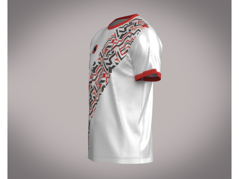 Soccer Red And White Jersey Player-11 Modelo 3D